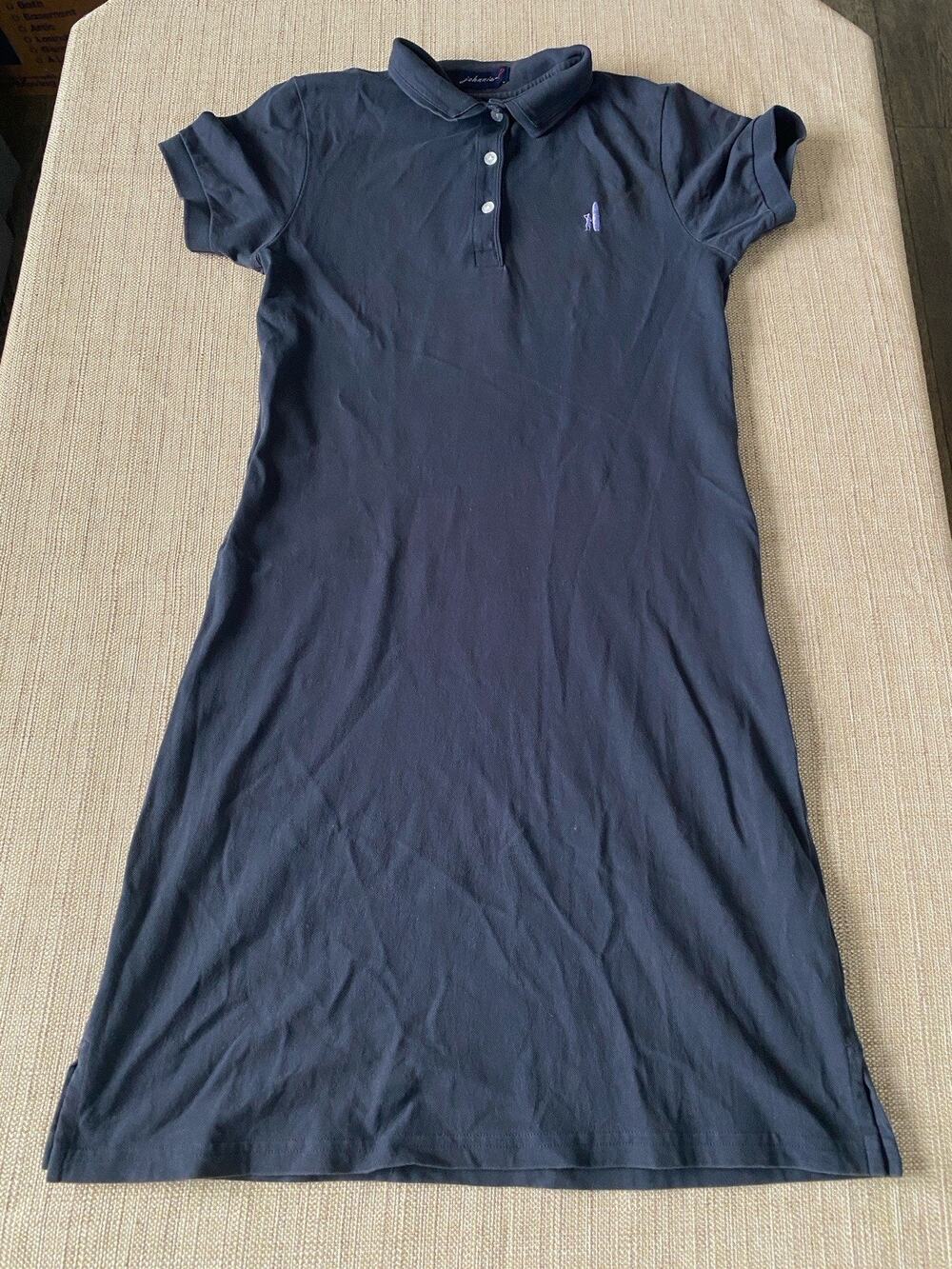 Johnnie O Navy Blue Polo Dress Short Sleeve A Line Golf Dress Size S